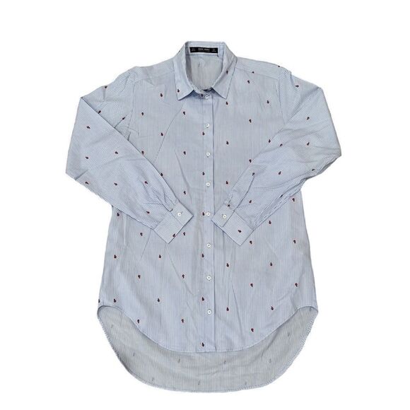 Zara Lady Bug Button Up - Oversized Fit - Picture 2 of 5